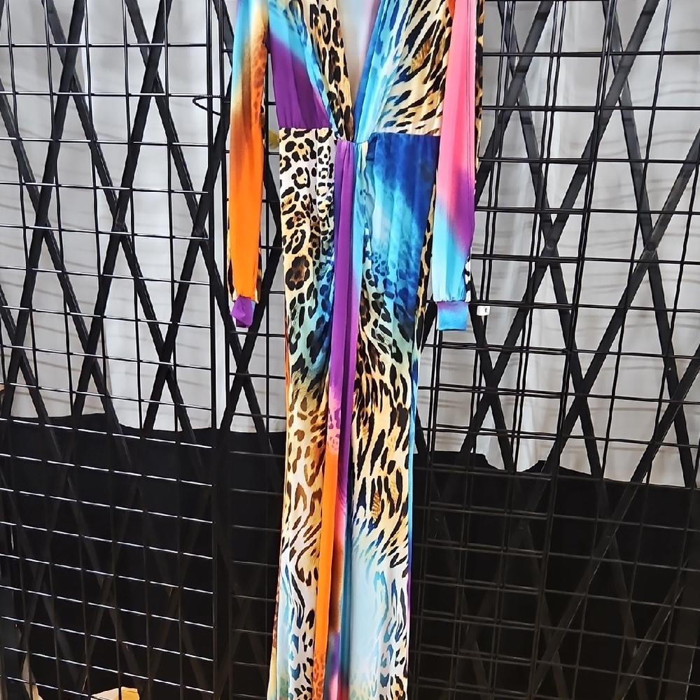 Vibrant Multicolor Animal Print Jumpsuit
